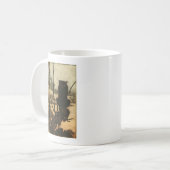Mug Chat noir d'Halloween effrayant vintage Rackham (Devant gauche)