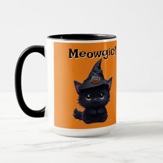 Mug Chat noir d'Halloween magnifique mignon (Gauche)