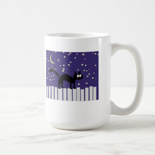 Mug Chat noir d'Halloween sur clôture