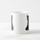 Mug Chat noir doux de Kitty avec les yeux d'or (Centre)