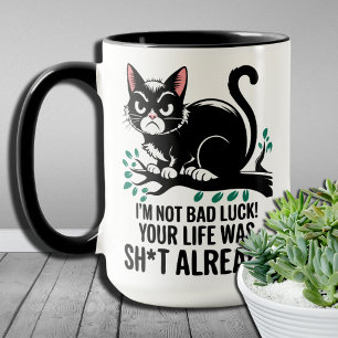 Mug Chat Noir Drôle Je n'apporte pas la malchance à vo
