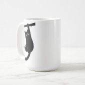 Mug Chat noir drôle silhouette suspendu (Devant gauche)