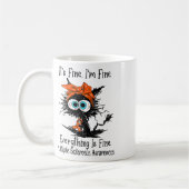 Mug Chat noir drôle Son fin Je suis fin Scleros Multip (Gauche)