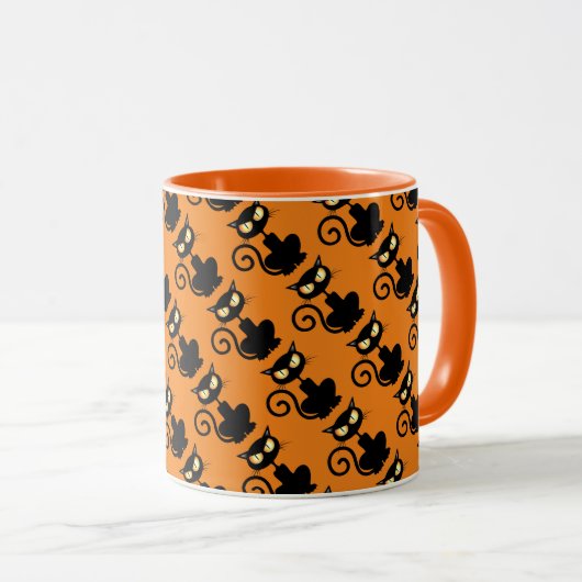 Mug Chat noir éffrayant (Devant droit)