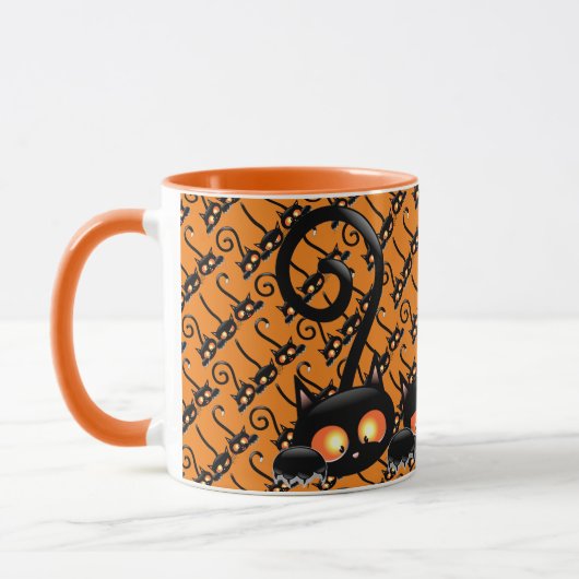 Mug Chat noir éffrayant (Gauche)
