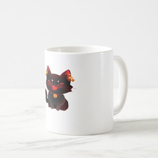 Mug Chat noir Éffrayant avec cloches Classic T-Shirt (Devant droit)