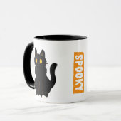 Mug Chat noir Éffrayant Halloween  (Devant gauche)