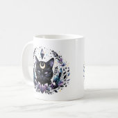 Mug Chat noir en cristal Imaginaire (Devant gauche)