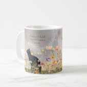 Mug Chat noir en fleurs (Devant gauche)