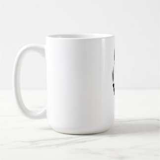 Mug Chat noir en silhouette drôle suspendu avec griffu