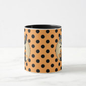 Mug Chat noir en sorcière Casquette Halloween heureux (Centre)