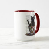 Mug Chat noir en Teacup (Devant droit)