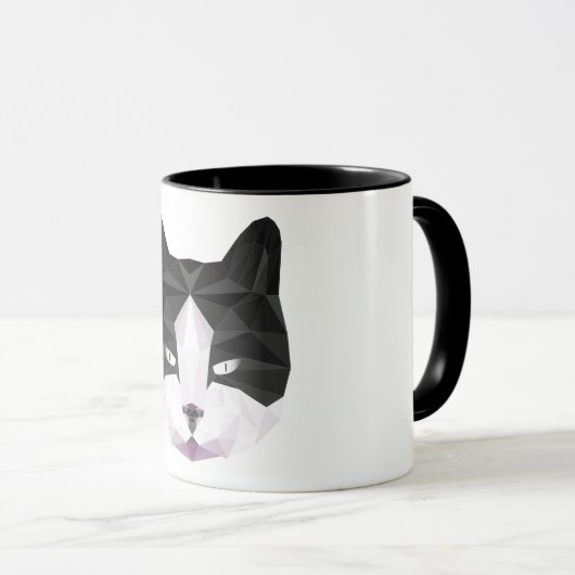 Mug chat noir et blanc (Devant droit)