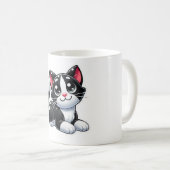 Mug Chat noir et blanc (Devant droit)