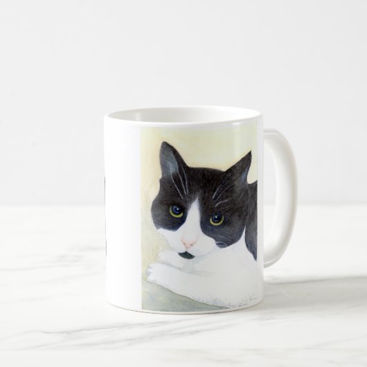 Mug Chat noir et blanc (Devant droit)