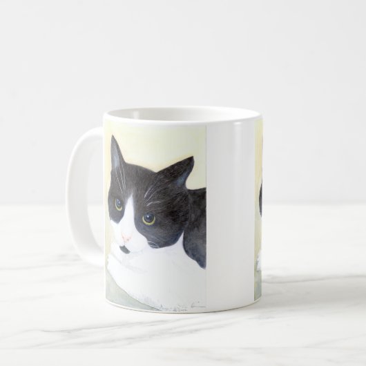 Mug Chat noir et blanc (Devant gauche)