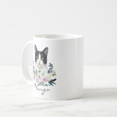 Mug Chat noir et blanc à l'aquarelle (Devant gauche)