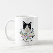 Mug Chat noir et blanc à l'aquarelle (Gauche)