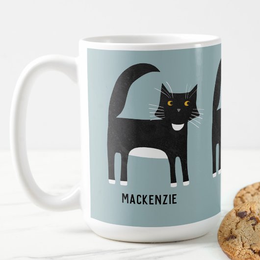 Mug Chat noir et blanc Personnalisé