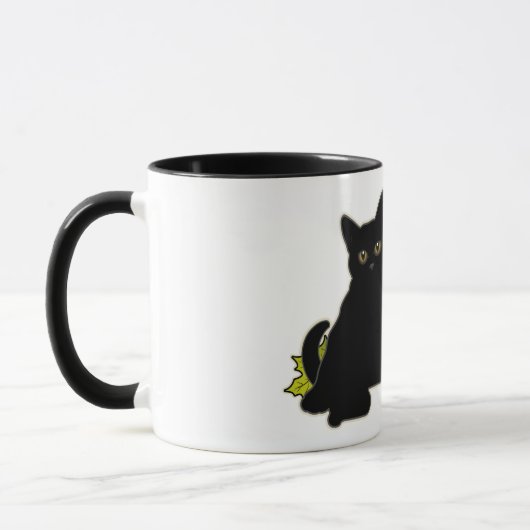 Mug Chat noir et Citrouille (Gauche)