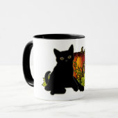 Mug Chat noir et Citrouille (Devant gauche)