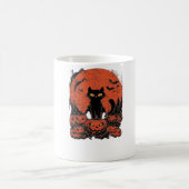 Mug Chat noir et Citrouille - Halloween T-shirt Art Cl (Centre)