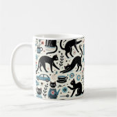Mug Chat noir et fleur (Gauche)