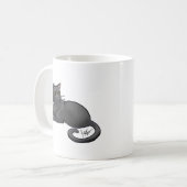 Mug Chat noir et ongle d'argent (Devant gauche)