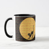 Mug Chat noir et Pleine lune de courbement de fête (Gauche)
