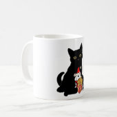 Mug Chat noir et souris blanche Noël (Devant gauche)