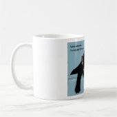 Mug Chat Noir Fatigué Bleu Sarcastique Drôle (Gauche)