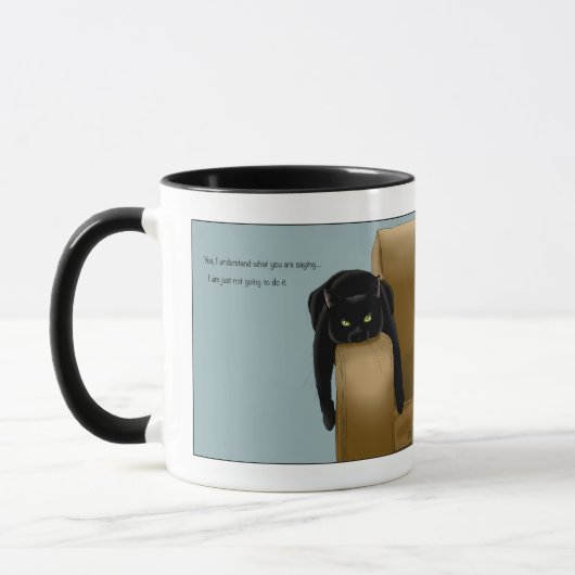Mug Chat noir Funny Sassy Blue (Gauche)