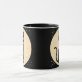 Mug Chat noir futuriste atomique Lune (Centre)