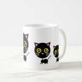 Mug Chat noir géométrique (Devant droit)