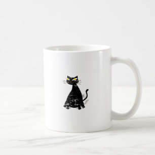 Mug Chat noir gras en détresse