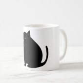 Mug chat, noir, gros, gros (Devant droit)