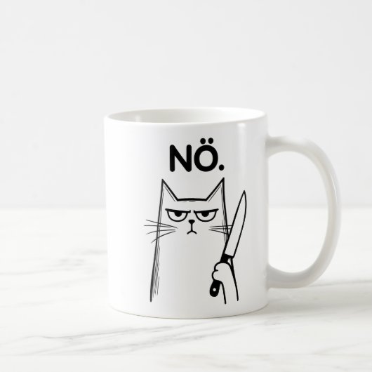 Mug Chat noir grumeux Nope Funny Crew (Droite)