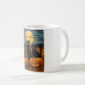 Mug Chat noir Halloween Amoureux de les chats Starry N (Devant droit)