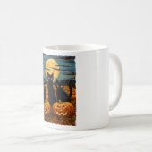 Mug Chat noir Halloween Amoureux de les chats Starry N (Devant droit)