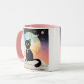 Mug Chat Noir - Installons-Nous Confortablement (Devant gauche)