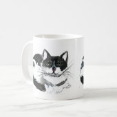 Mug Chat noir Joli chaton chaton animal aquarelle Bell (Devant gauche)