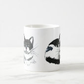 Mug Chat noir Joli chaton chaton animal aquarelle Bell (Centre)