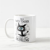 Mug Chat Noir Kitty Je suis un professeur de mathémati (Gauche)