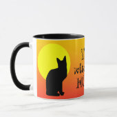Mug Chat noir l'heure des sorcières Halloween (Gauche)