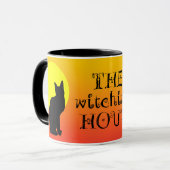 Mug Chat noir l'heure des sorcières Halloween (Devant gauche)
