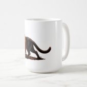 Mug Chat noir long et effrayant derrière une citrouill (Devant droit)