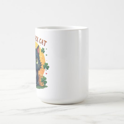 Mug Chat noir Lucky : St. Patrick's Day Clover & Coins (Centre)