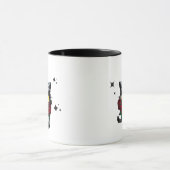 Mug Chat noir mal tenant Rose Cool étoiles foncé (Centre)