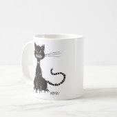 Mug Chat noir malin dallé (Devant gauche)