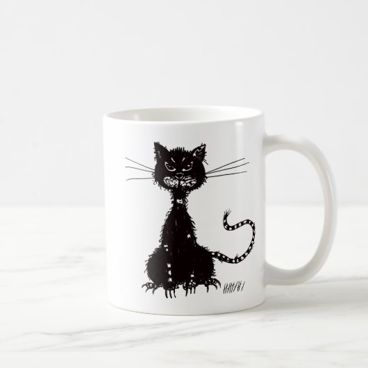 Mug Chat noir malin dallé (Droite)